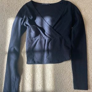 Adorable black crossover long sleeve from brandy Melville